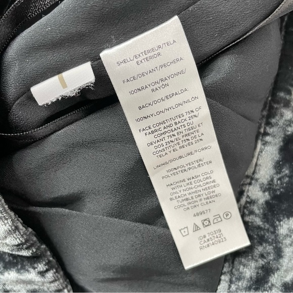 ANN Taylor LOFT Plus Gray Crushed Velvet Faux Wrap Skirt - Picture 3 of 6